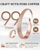 Pulseiras de cobre puro para mulheres