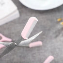 Tesoura de corte de sobrancelha de aço inoxidável com pente
