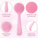 Conjunto de escovas de limpeza facial de silicone
