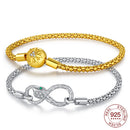 Pulseira dourada prata Original 925