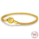 Pulseira dourada prata Original 925