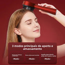 Massageador de Couro Cabeludo Elétrico com Luz Vermelha em 3 Modos