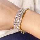 Huitan-Pulseiras Femininas de Zircônia Cúbica Espumante