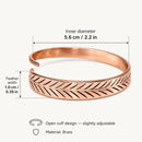 Pulseiras de cobre puro para mulheres